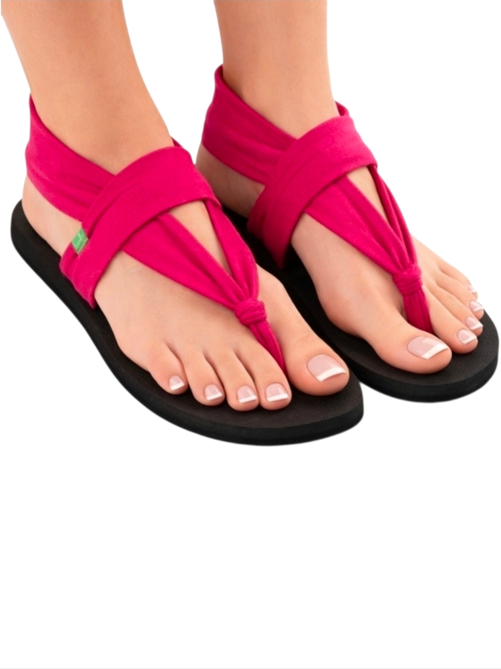 Sanuk Yoga Mat Strap Sandals Pink Black